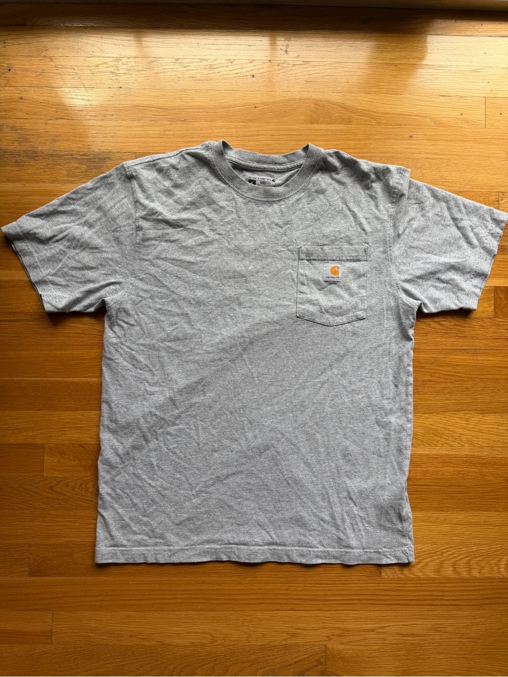 Mens Carhartt Gray Pocket T-Shirt - Size Medium